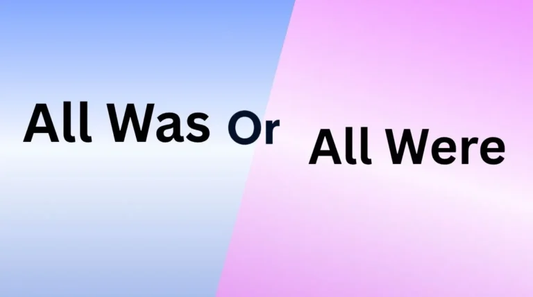 All Was or All Were