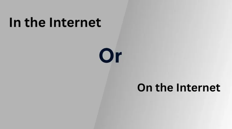 In the Internet or On the Internet