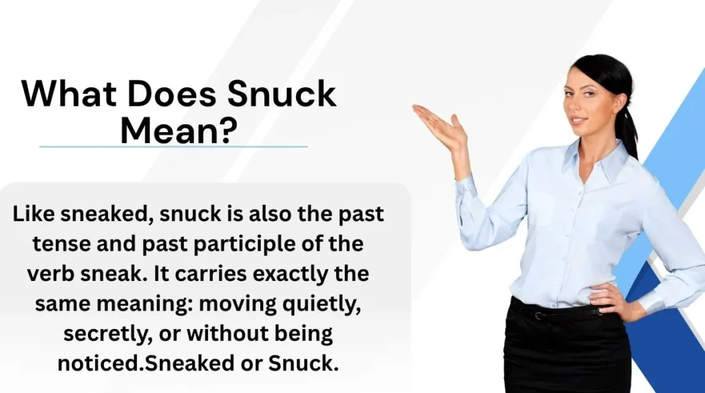What Does Snuck Mean?
